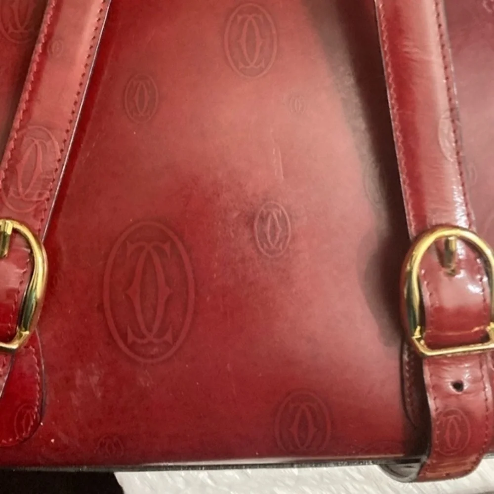 Cartier birthday burgandy vintage backpack